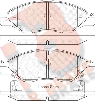 R Brake RB2074 - Bremžu uzliku kompl., Disku bremzes ps1.lv