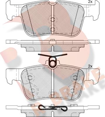 R Brake RB2198-200 - Bremžu uzliku kompl., Disku bremzes ps1.lv