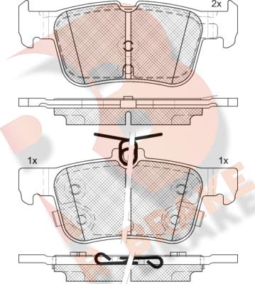 R Brake RB2198-208 - Bremžu uzliku kompl., Disku bremzes ps1.lv