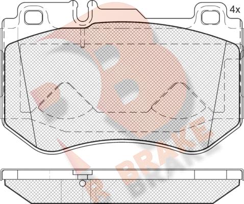 R Brake RB2197 - Bremžu uzliku kompl., Disku bremzes ps1.lv