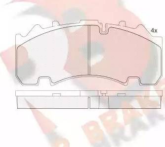 R Brake RB2155 - Bremžu uzliku kompl., Disku bremzes ps1.lv