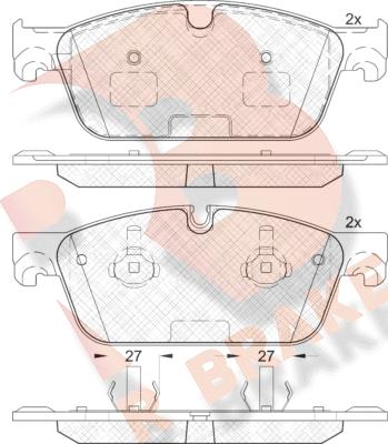 R Brake RB2104 - Bremžu uzliku kompl., Disku bremzes ps1.lv