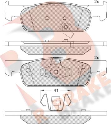 R Brake RB2115-208 - Bremžu uzliku kompl., Disku bremzes ps1.lv