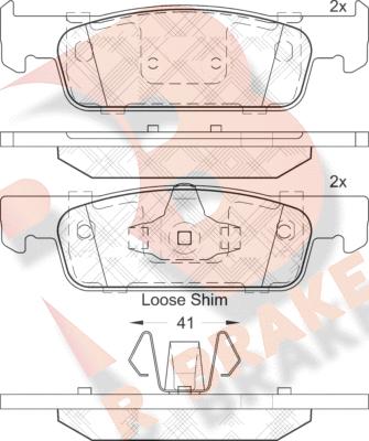 R Brake RB2115 - Bremžu uzliku kompl., Disku bremzes ps1.lv