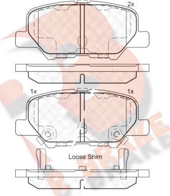 R Brake RB2118 - Bremžu uzliku kompl., Disku bremzes ps1.lv