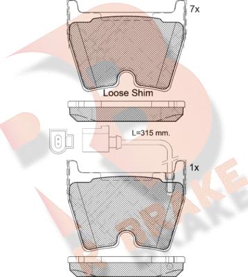 R Brake RB2113-203 - Bremžu uzliku kompl., Disku bremzes ps1.lv