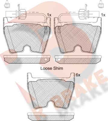 R Brake RB2113 - Bremžu uzliku kompl., Disku bremzes ps1.lv