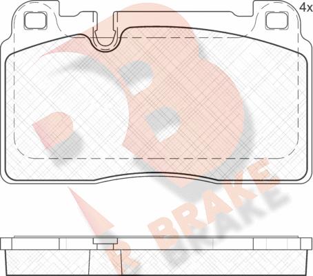 R Brake RB2112 - Bremžu uzliku kompl., Disku bremzes ps1.lv