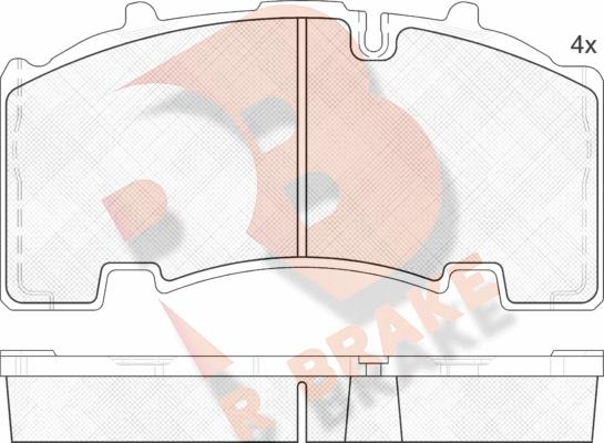 R Brake RB2135 - Bremžu uzliku kompl., Disku bremzes ps1.lv