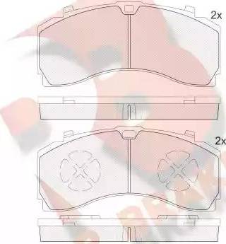 R Brake RB2124 - Bremžu uzliku kompl., Disku bremzes ps1.lv