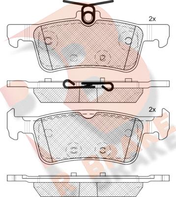 R Brake RB2174-208 - Bremžu uzliku kompl., Disku bremzes ps1.lv