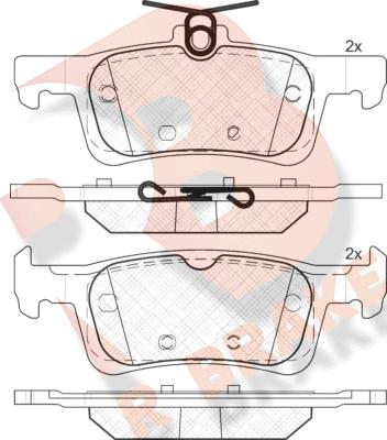 R Brake RB2174 - Bremžu uzliku kompl., Disku bremzes ps1.lv