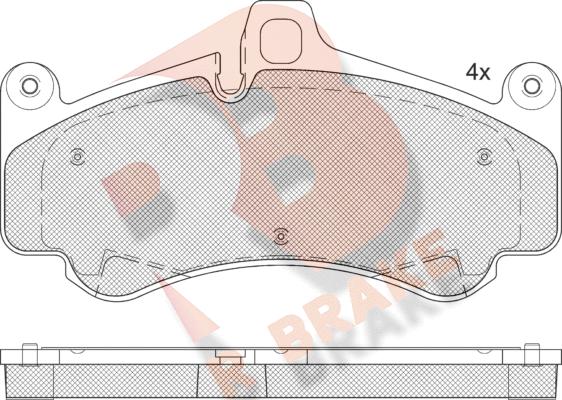 R Brake RB2359 - Bremžu uzliku kompl., Disku bremzes ps1.lv