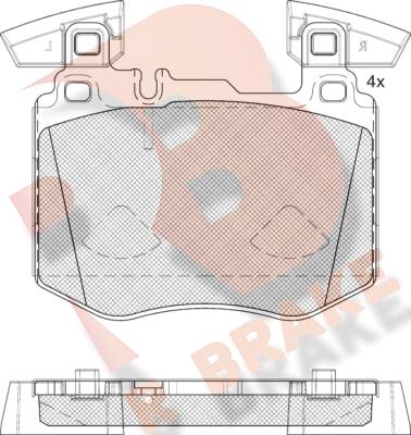 R Brake RB2367 - Bremžu uzliku kompl., Disku bremzes ps1.lv