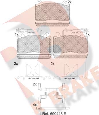 R Brake RB2309 - Bremžu uzliku kompl., Disku bremzes ps1.lv