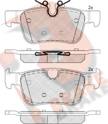 R Brake RB2327 - Bremžu uzliku kompl., Disku bremzes ps1.lv