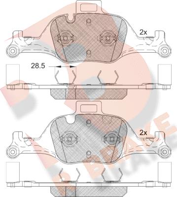 R Brake RB2291 - Bremžu uzliku kompl., Disku bremzes ps1.lv