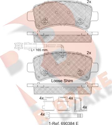 R Brake RB2240 - Bremžu uzliku kompl., Disku bremzes ps1.lv