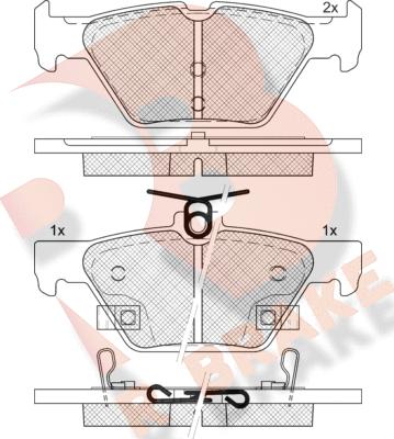 R Brake RB2242 - Bremžu uzliku kompl., Disku bremzes ps1.lv