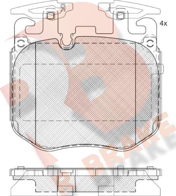 R Brake RB2265 - Bremžu uzliku kompl., Disku bremzes ps1.lv