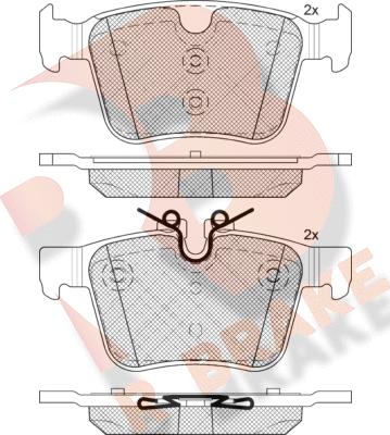 R Brake RB2232 - Bremžu uzliku kompl., Disku bremzes ps1.lv