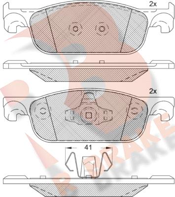 R Brake RB2274 - Bremžu uzliku kompl., Disku bremzes ps1.lv