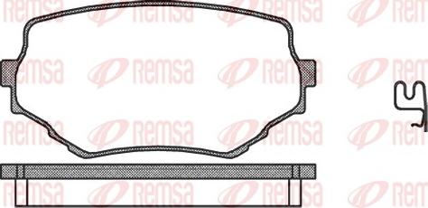 Remsa 0594.02 - Bremžu uzliku kompl., Disku bremzes ps1.lv