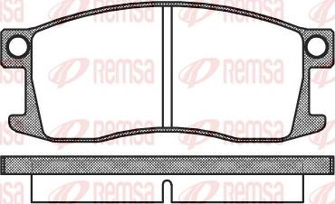 Remsa 0110.00 - Bremžu uzliku kompl., Disku bremzes ps1.lv