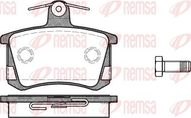 Remsa 0135.40 - Bremžu uzliku kompl., Disku bremzes ps1.lv