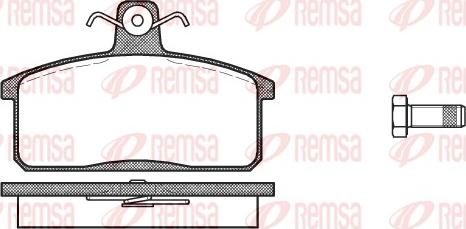 Remsa 0128.40 - Bremžu uzliku kompl., Disku bremzes ps1.lv