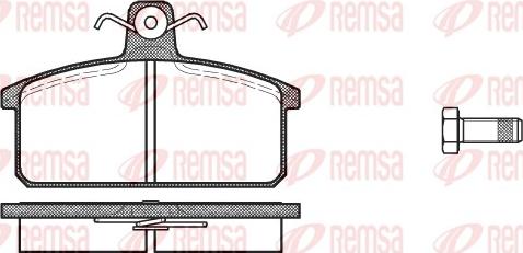 Remsa 0128.00 - Bremžu uzliku kompl., Disku bremzes ps1.lv