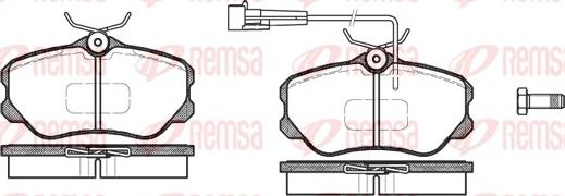 Remsa 0303.02 - Bremžu uzliku kompl., Disku bremzes ps1.lv