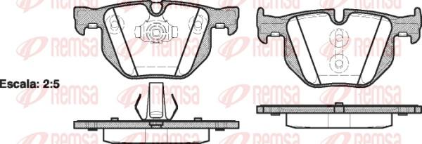 Remsa 0381.61 - Bremžu uzliku kompl., Disku bremzes ps1.lv