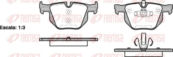 Remsa 0381.70 - Bremžu uzliku kompl., Disku bremzes ps1.lv