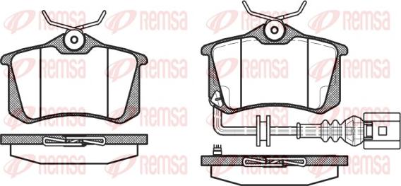 Remsa 0263.41 - Bremžu uzliku kompl., Disku bremzes ps1.lv