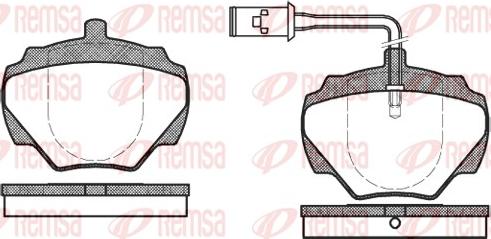 Remsa 0222.01 - Bremžu uzliku kompl., Disku bremzes ps1.lv