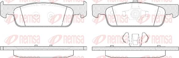 Remsa 1540.00 - Bremžu uzliku kompl., Disku bremzes ps1.lv