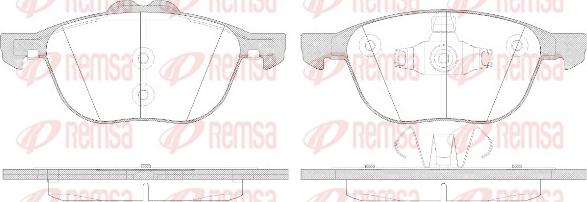 Remsa 1082.50 - Bremžu uzliku kompl., Disku bremzes ps1.lv