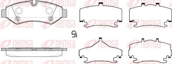 Remsa 1867.00 - Bremžu uzliku kompl., Disku bremzes ps1.lv