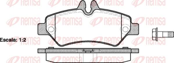 Remsa 1246.00 - Bremžu uzliku kompl., Disku bremzes ps1.lv