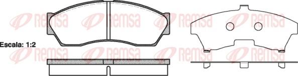 Remsa 1253.00 - Bremžu uzliku kompl., Disku bremzes ps1.lv