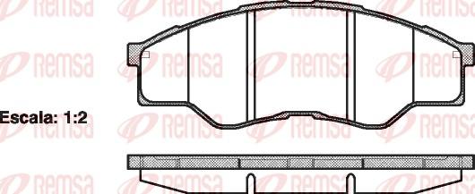 Remsa 1266.00 - Bremžu uzliku kompl., Disku bremzes ps1.lv