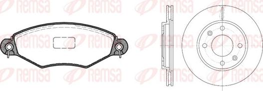 Remsa 8643.07 - Bremžu komplekts, Disku bremzes ps1.lv