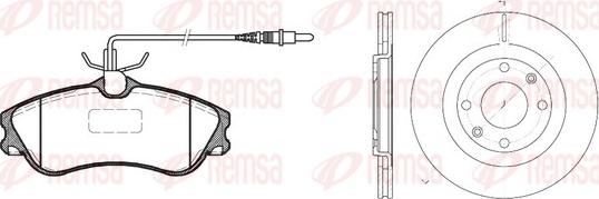 Remsa 8634.00 - Bremžu komplekts, Disku bremzes ps1.lv