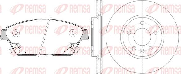 Remsa 81431.00 - Bremžu komplekts, Disku bremzes ps1.lv