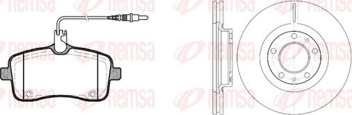 Remsa 81102.00 - Bremžu komplekts, Disku bremzes ps1.lv