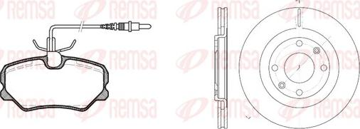 Remsa 8262.00 - Bremžu komplekts, Disku bremzes ps1.lv