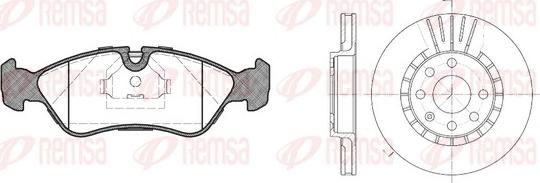 Remsa 8286.00 - Bremžu komplekts, Disku bremzes ps1.lv