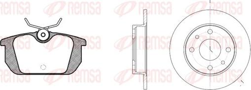 Remsa 8231.00 - Bremžu komplekts, Disku bremzes ps1.lv