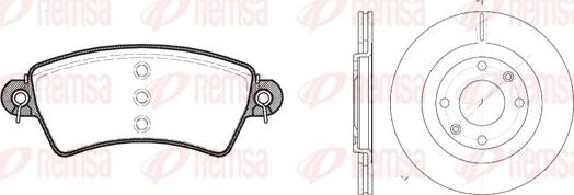 Remsa 8726.00 - Bremžu komplekts, Disku bremzes ps1.lv